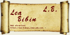 Lea Bibin vizit kartica